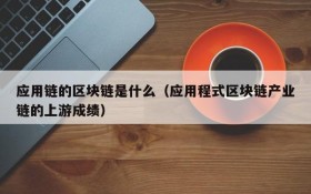应用链的区块链是什么(应用程式区块链产业链的上游成绩)