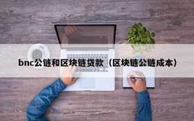 bnc公链和区块链贷款(区块链公链成本)