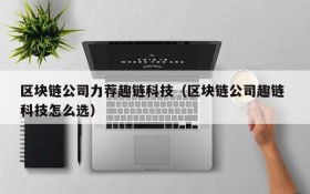 区块链公司力荐趣链科技(区块链公司趣链 科技怎么选)