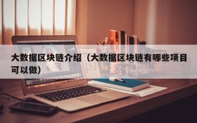 大数据区块链介绍(大数据区块链有哪些项目可以做)