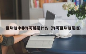 区块链中非许可链是什么(许可区块链是指)